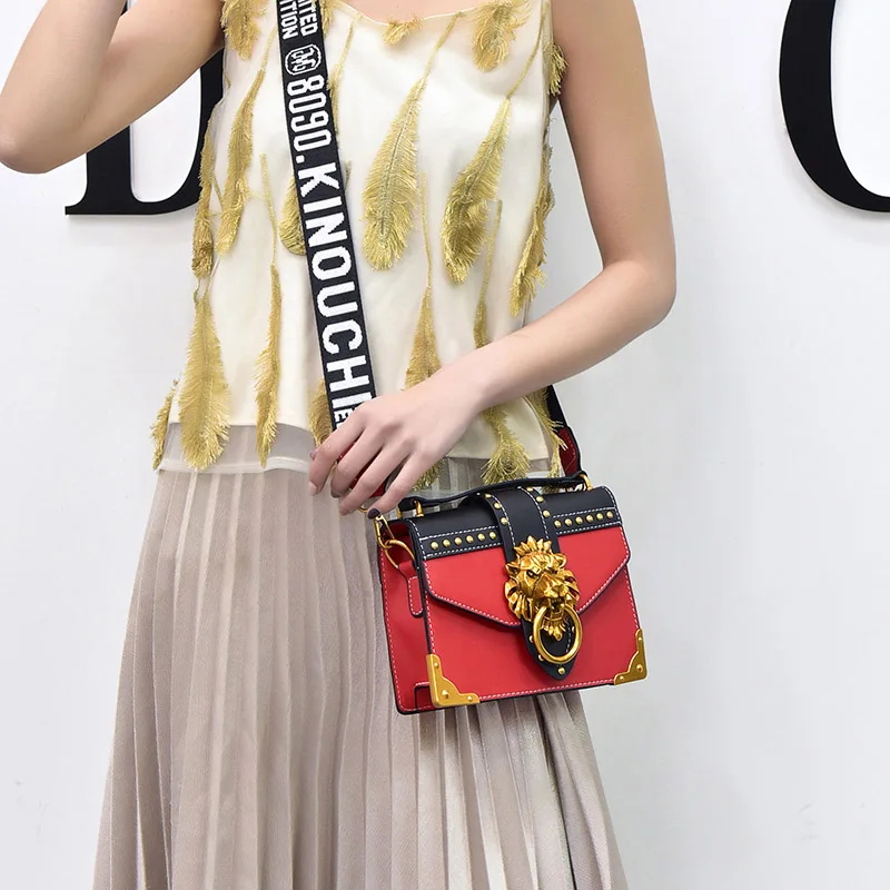 

Women shoulder bags fashion PU leather women handbags with lion head famous brand lady crossbody bags INS HOT female hand bags