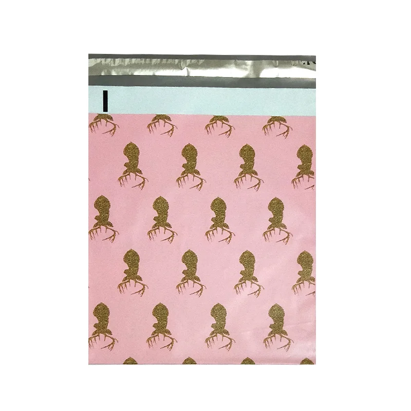 10 PCS Elk 10 шт 25,5*33 см 10*13 дюймов Золотая стрела узор/Золотой Лось шаблон поли почтовые Самоуплотняющиеся пластиковые почтовые конверт мешок - Цвет: 10 PCS Elk