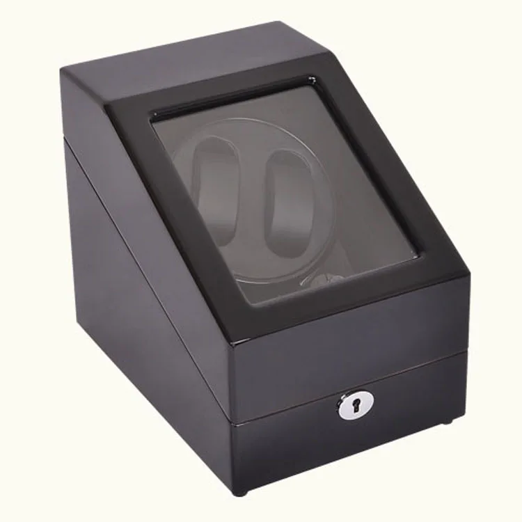 2+ 3 черные Автоматические Часы Winder& деревянная вращающаяся шкатулка для часов с самозаводным дисплеем