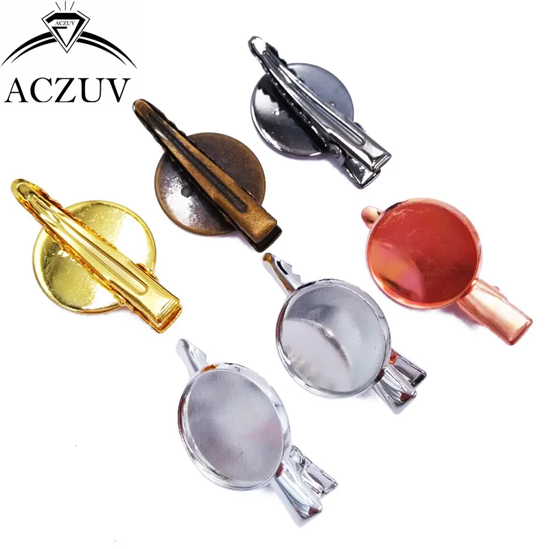 200 шт 18 мм Кабошон Установка Безель пустая основа для броши зажимы язычок Зажим