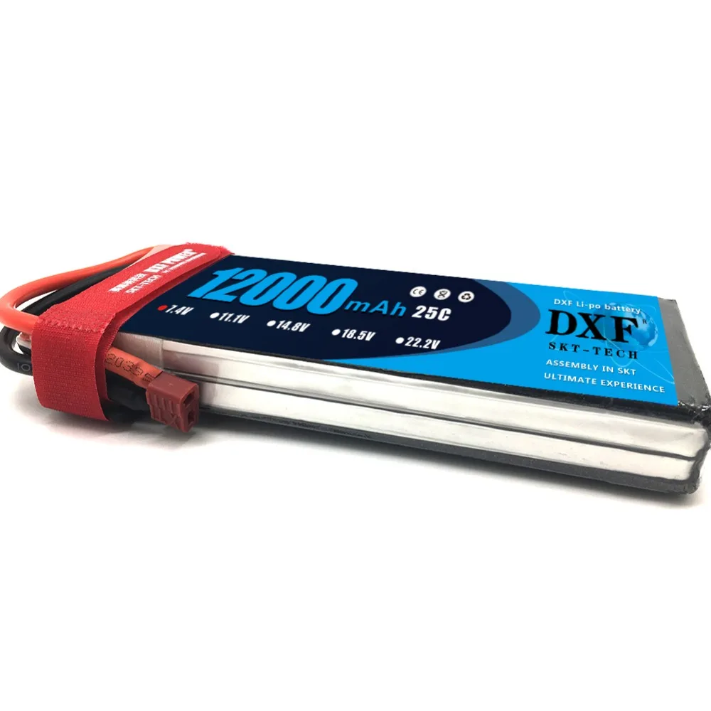 Литий-полимерная батарея DXF Rc 7 4 В 12000 мАч 25C 2S для Радиоуправляемый Дрон