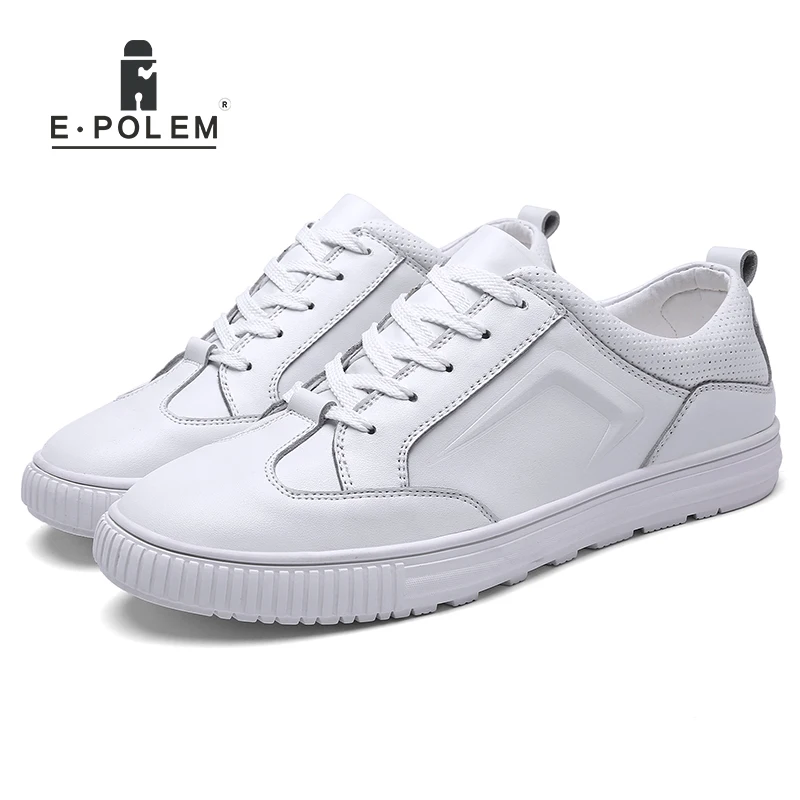 

Plate Skate Basic Men Casual Shoes Male Casual Genuine Leather Breathable Lace-Up Comfortable Shoes