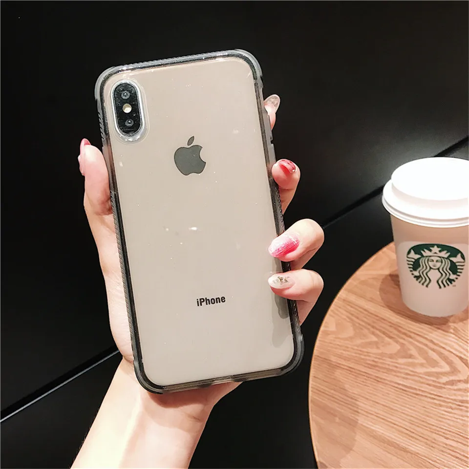 Luxury Glitter Powder Phone Case For iPhone X XR XS Max 8 7 Plus 6 6S Transparent Soft TPU Shockproof Shining Back Cover |