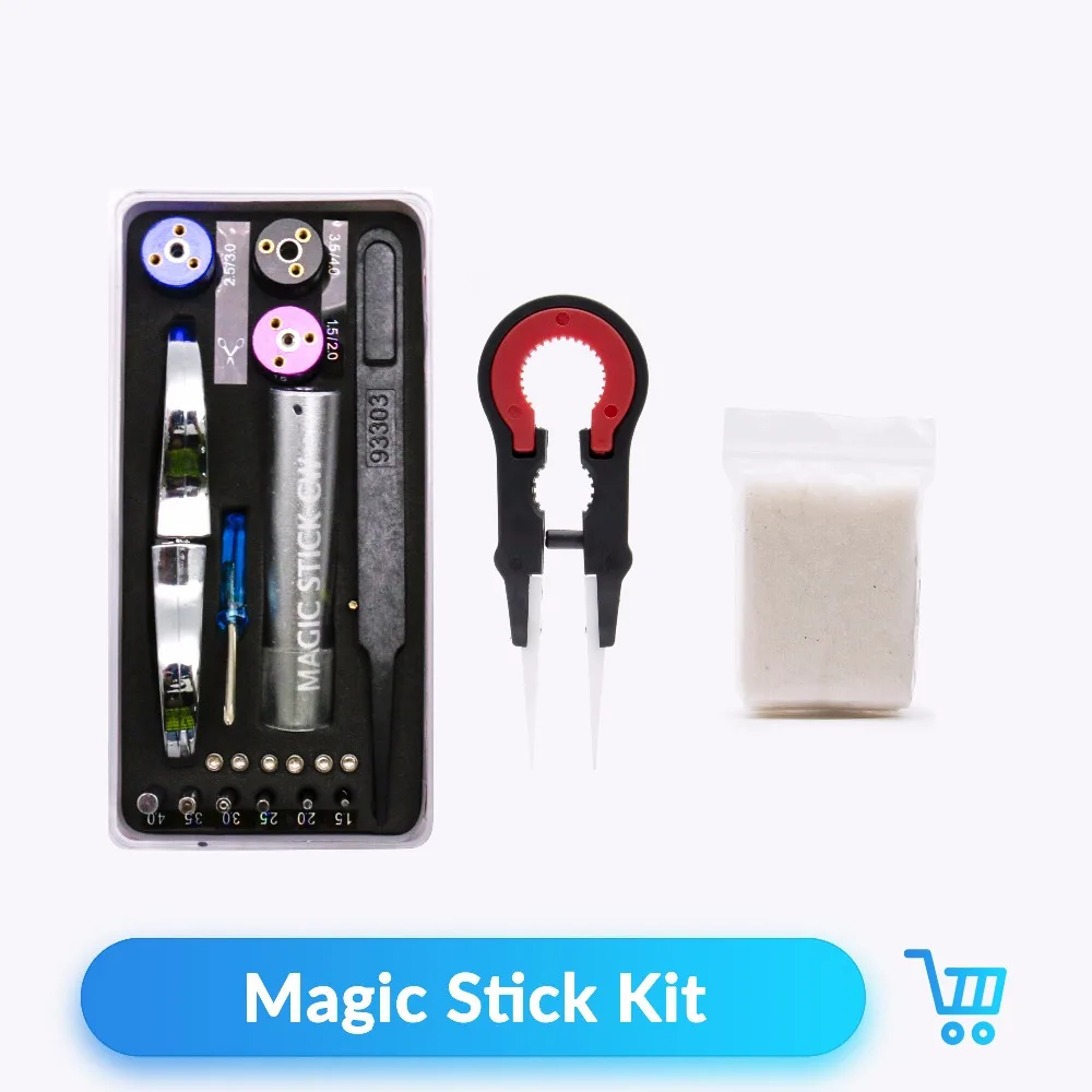 Кварцевые Banger Magic Stick CW Coil Kit 6 в 1 намотки джиг керамический Пинцет для RDA RBA