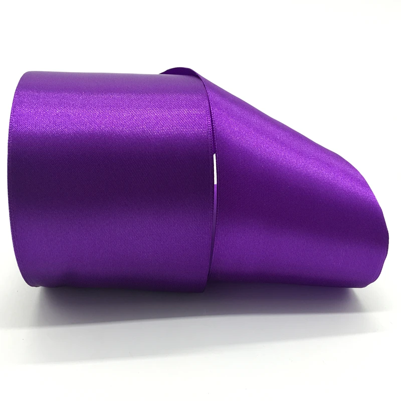 5 ярдов 75 мм фиолетовая полиэфирная лента шелковая атласная для свадебного