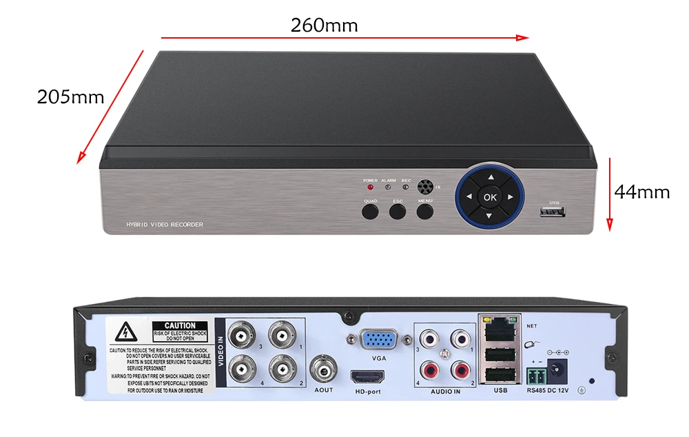 4CH AHD видеорегистратор H.265 + 4K 5MP Hi3521A 4 канала 5 в 1 Гибридный DVR Wifi XVi TVi CVI IP 8MP NVR для