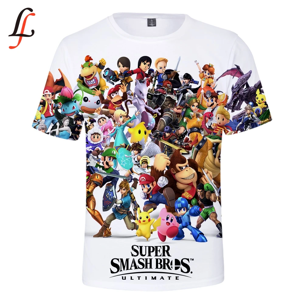 Super Smash Bros. Повседневные футболки для женщин и мужчин летняя одежда K pop Harajuku Лидер