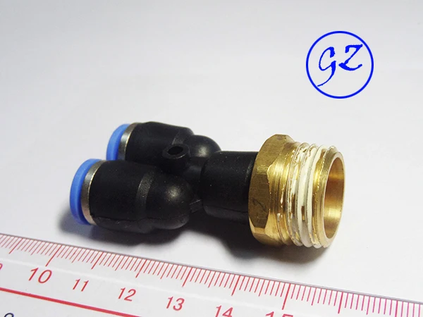 

Free shipping 30Pcs PX8-01, Pneumatic 1/8" Thread 8mm Push In Y Shape Quick Connector