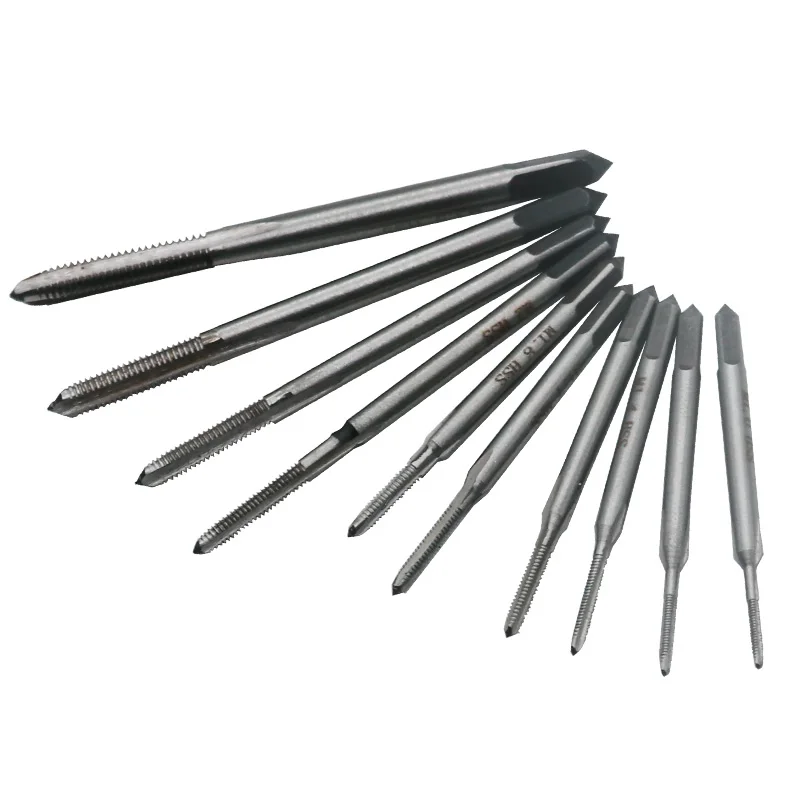 JIGONG 10 шт./лот ручная резьба метчики атака M1 M1.2 M1.4 M1.6 M1.7 M1.8 M2 M2.5 M3.0 M3.5|wire tapping|thread tapshand