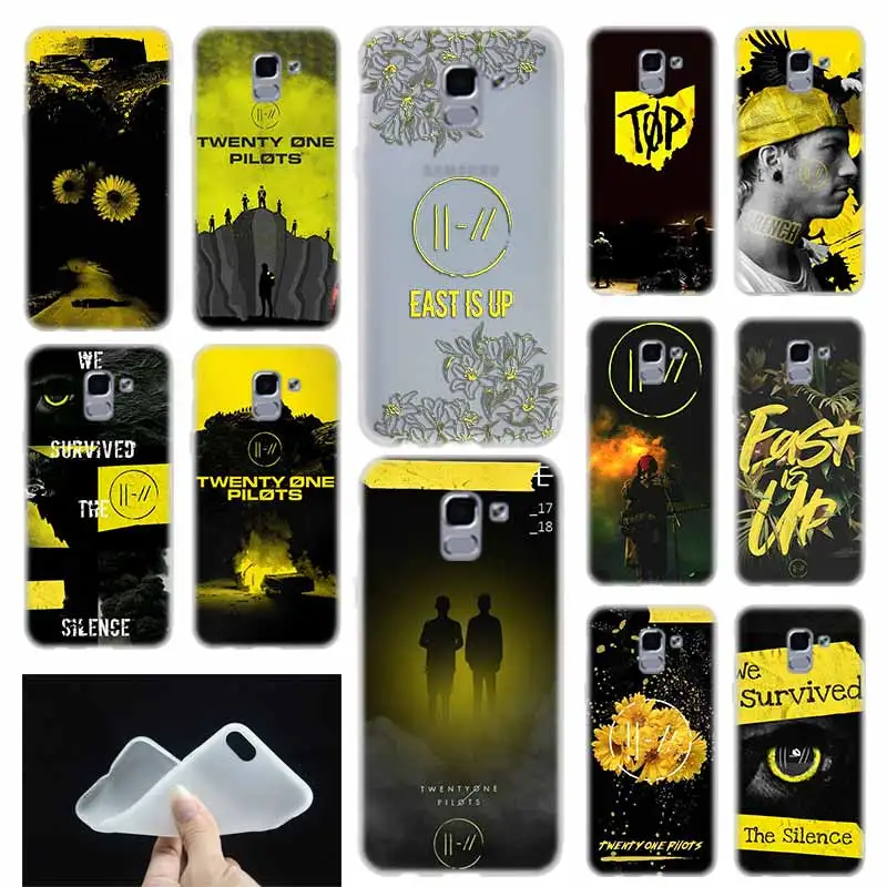 

Phone case Soft Cover Coque For Samsung Galaxy J6 J8 J3 J5 J7 J4 Plus 2018 2016 2017 EU Prime Pro Ace j610 Twenty One Pilots 21