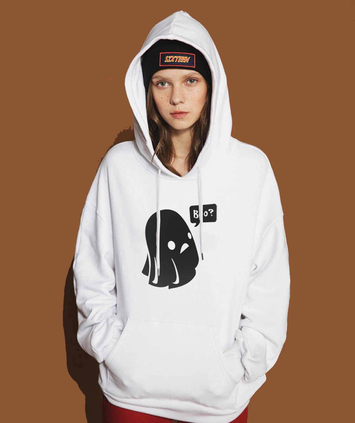 

Ghost Boo Halloween Print Streetwear Hip Hop 2018 Spring Winter Sweatshirt Fleece Hoodies For Women Brand Sportswear Harajuku