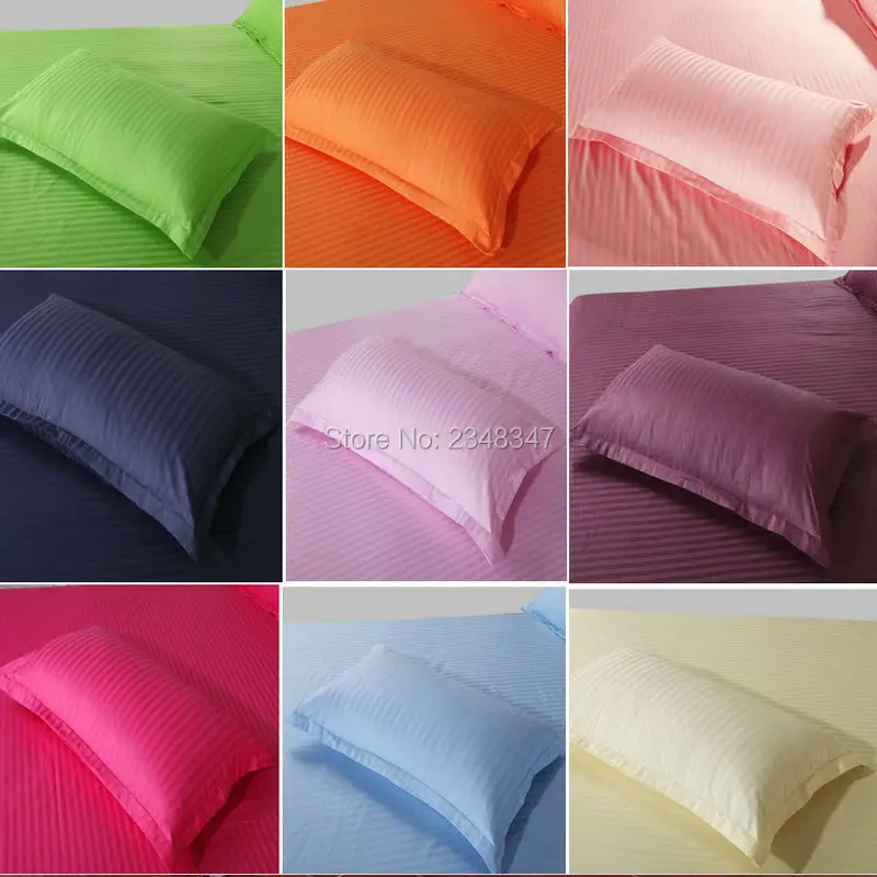 1 пара 2 шт. 100% хлопок сатин в полоску качественная королевская/Стандартная