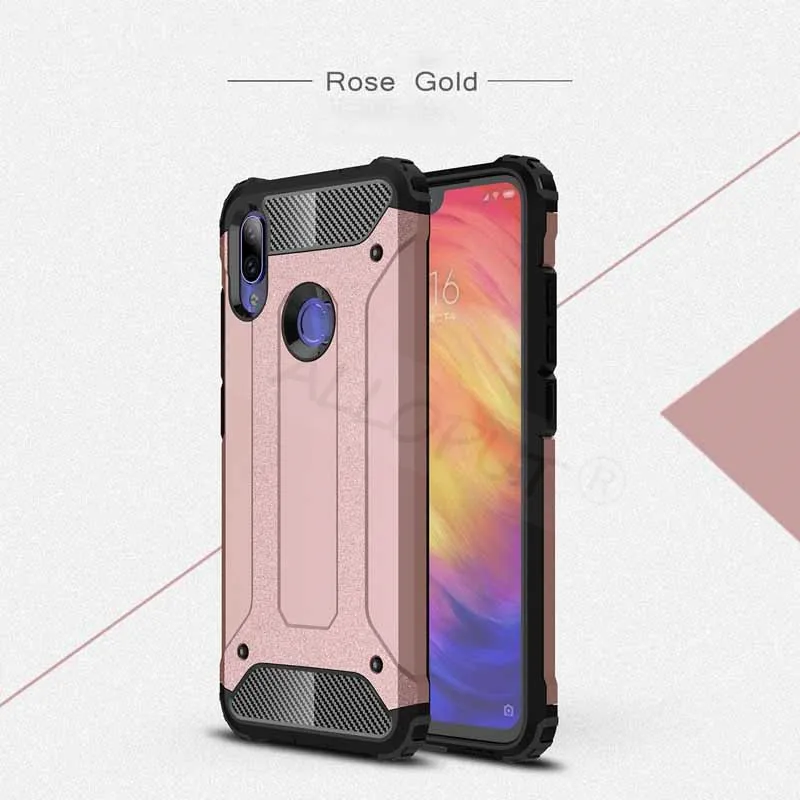 Rose Gold Чехол ксиоми редми ноут 7 чехол Роскошный броня противоударный чехол для Redmi Note 7 чехол полный чехлы Xiaomi Redmi Note 7 case мягкий силикон чехол Redmi note 7 чехол на редми ноут 7 чехол Redmi Note 7 case - Цвет: Rose Gold