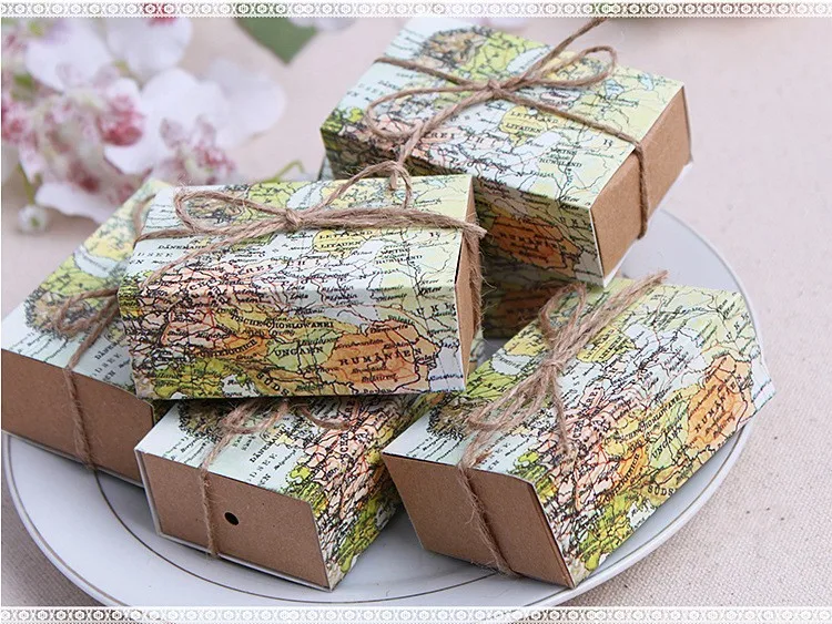 

DHL путешествия по всему миру бумажные коробки для свадьбы, 300 шт./лот