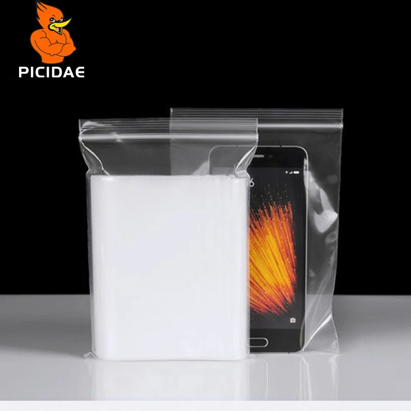 0.16 мм Zip Lock Grip Прозрачные Пластиковые Упаковочные Пакеты Пищевой PE Класс Закуски