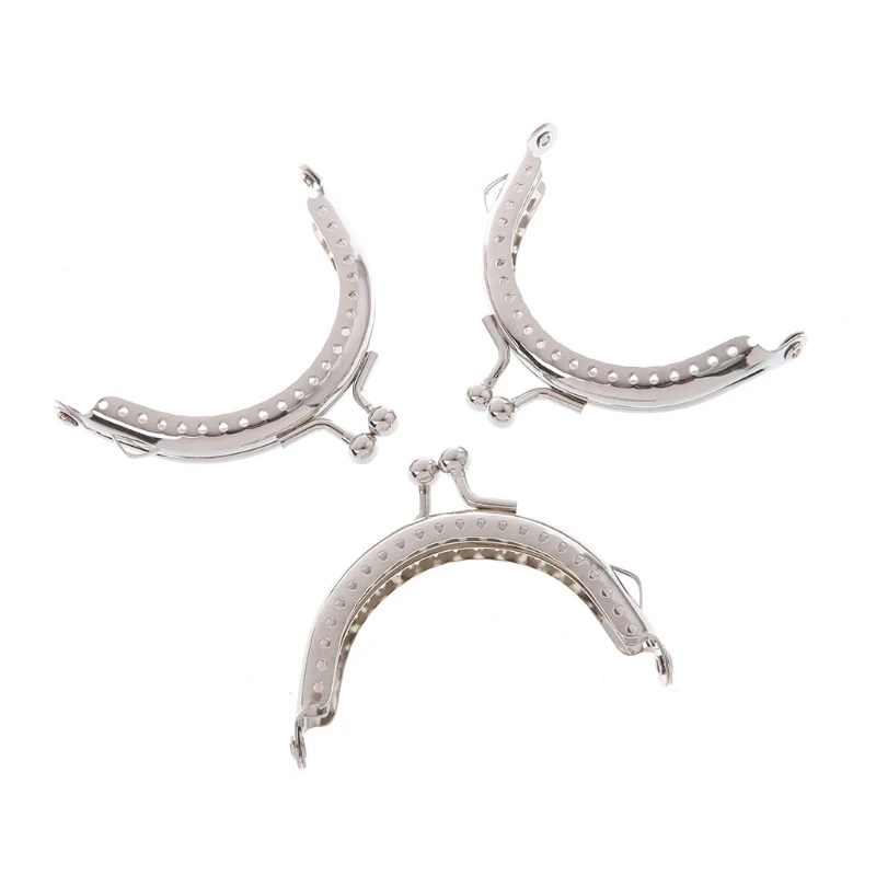 

1PC 6.5cm Metal Frame Kiss Clasp Arch For Clutch Coin Purse Handbag Silver Tone 2017 Fashion DIY Sew Bag New Vitange Handle