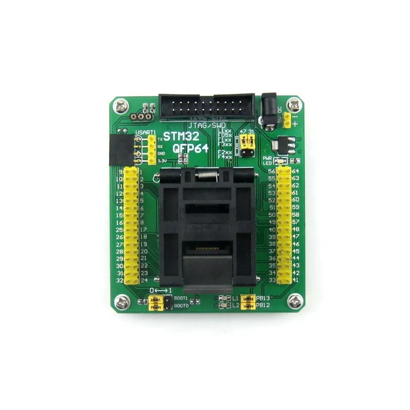 Программирующий адаптер QFP64 LQFP64 STM32F10xR STM32L1xxR STM32F2xxR STM32F4xxR Yamaichi IC 0 5 мм | Компьютеры и