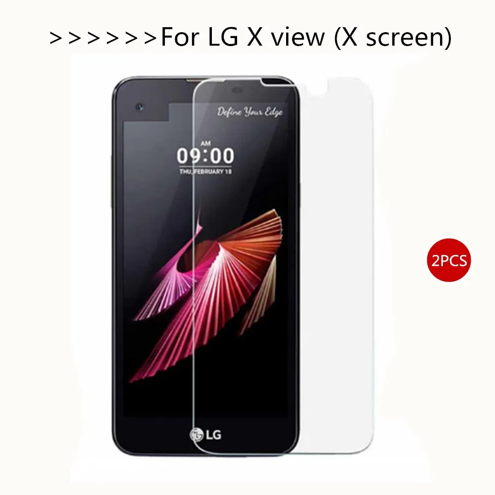 Закаленное стекло для экрана LG X 2 шт./лот защитная Пленка премиум класса 9H 2.5D Xscreen