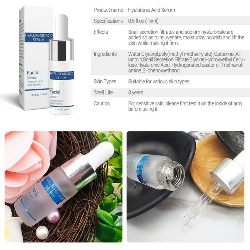 15 мл жидкий витамин С Сыворотка/шесть пептидов сыворотка 24K золото/Гиалуроновая