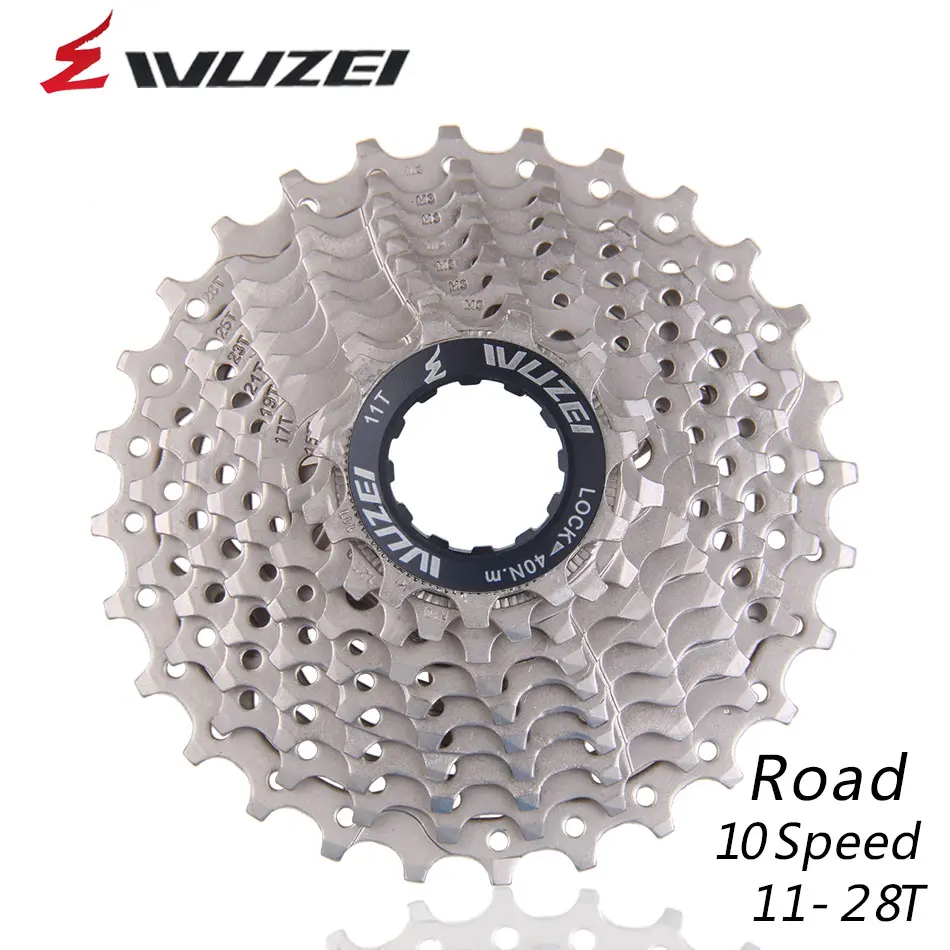 

WUZEI 10/20S Speed 11-28T Free Wheels Road Bicycle Flywheel Steel 10 Speed Cassette Sprocket Compatible for 6700 5700 4700 4600