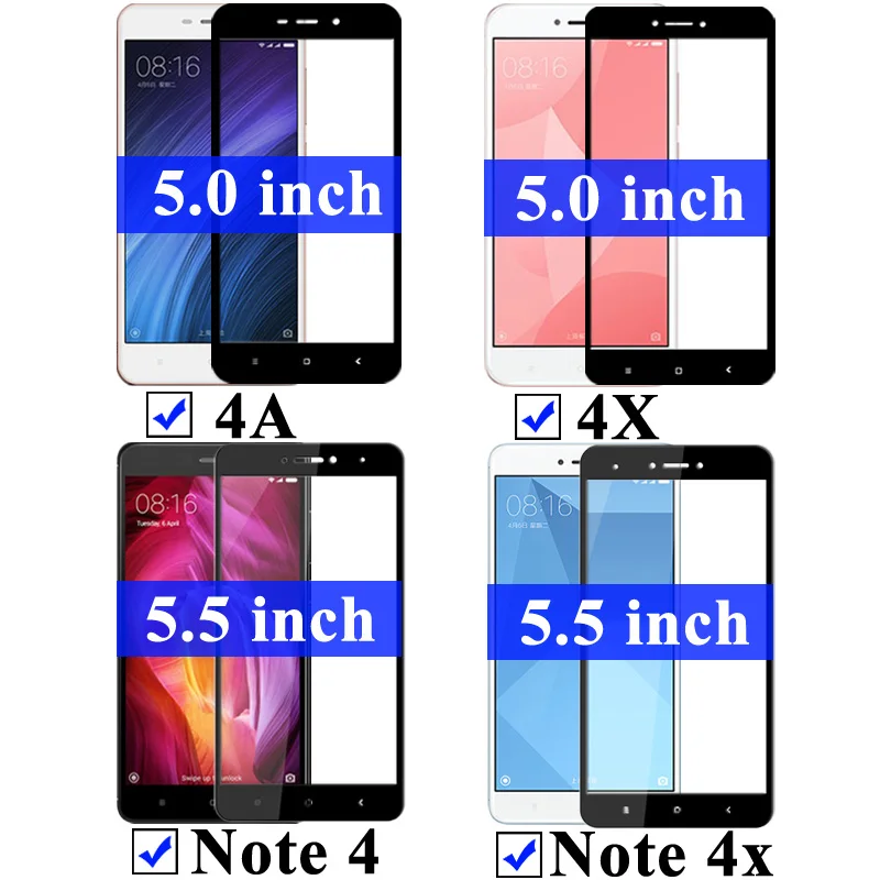 Защитное стекло для Ksiomi Redmi 4x Xiaomi Red Mi 4a защита экрана Note 4 закаленная Броня A X Xiomi