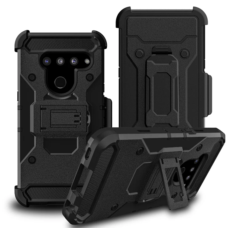 Heavy Duty Shockproof Hybrid Full-Body Protection Case Cover with Swivel Belt Clip and Kickstand for LG V50 ThinQ | Мобильные