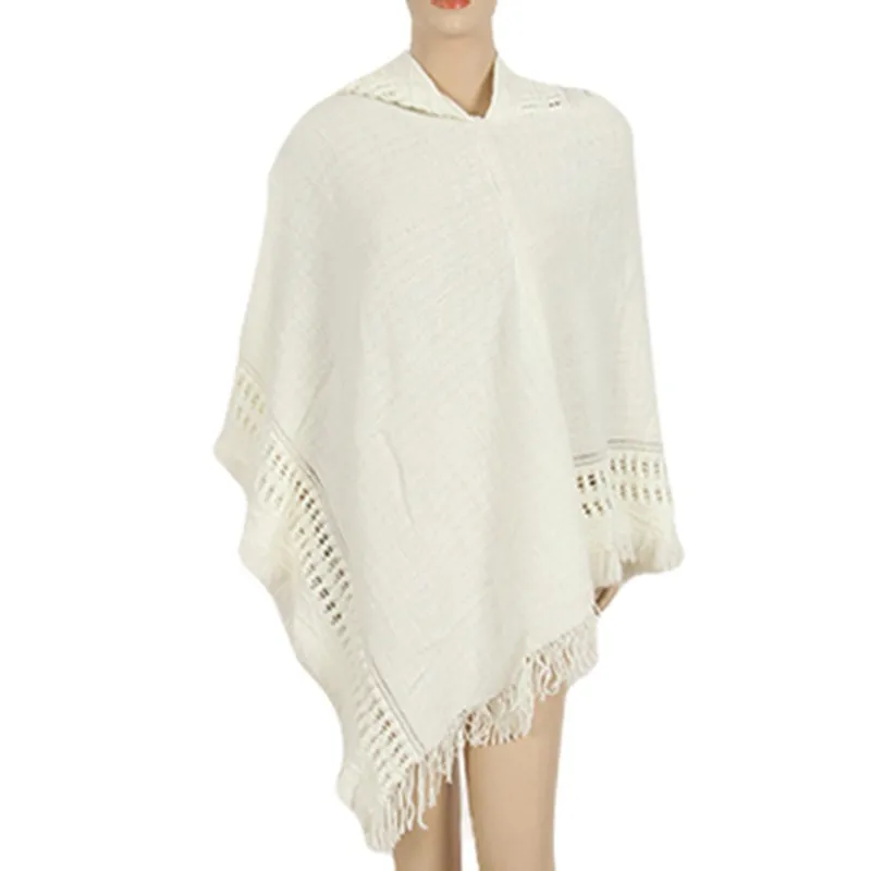 Autumn Shawl Scarf Sweater Fashion Design Women Ladies Tassel Coat Fringe Irregularity Winter Warm Pullove New 7472 | Женская одежда