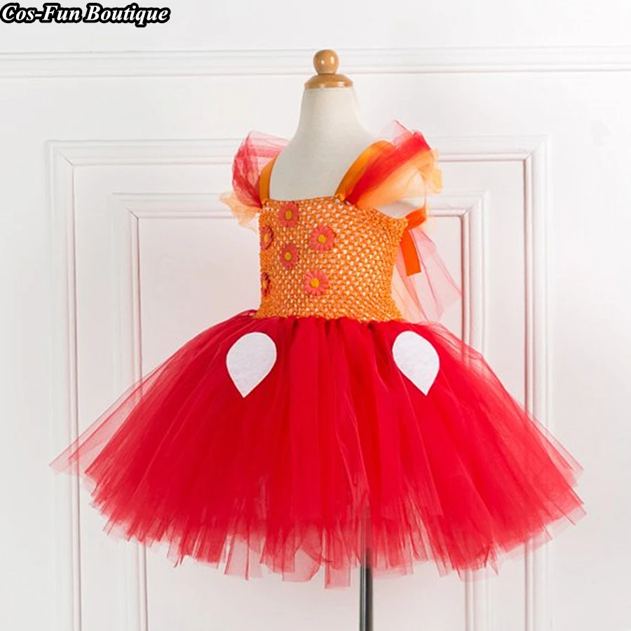 In The Night Garden Upsy Daisy Tutu Dress Toddler Girl Birthday Party Outfit Red&ampOrange Halloween Cosplay Costume World Book Day | Детская