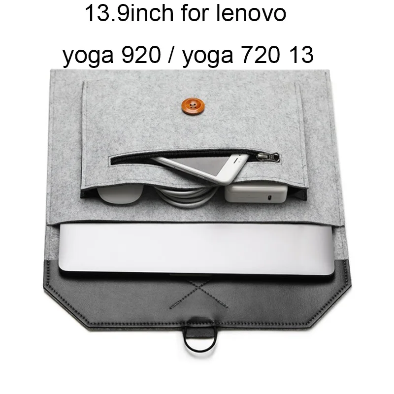 Сумка для планшета, ноутбука lenovo Yoga 920 720 530 520 Ideapad 320 13,3 13,9 14 15,6 дюймов, чехол из микрофибры, чехол-сумка - Цвет: 13.9 inch
