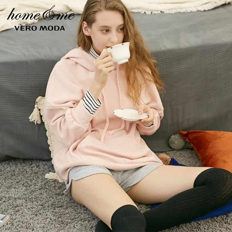 Vero Moda Весна и лето Поддельные из двух частей подкладка щеткой Досуг толстовки