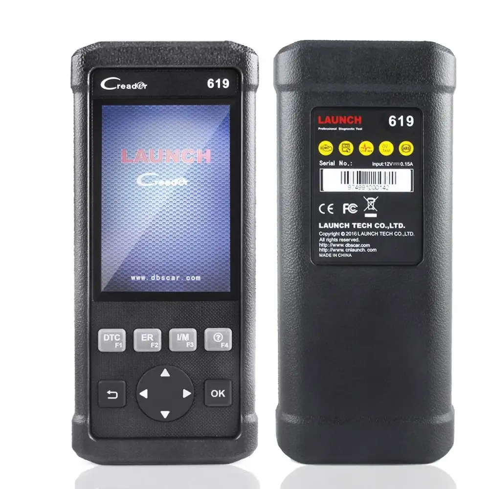 Launch CR619 OBD2 автомобильный сканер ABS SRS подушка безопасности мониторинг Creader