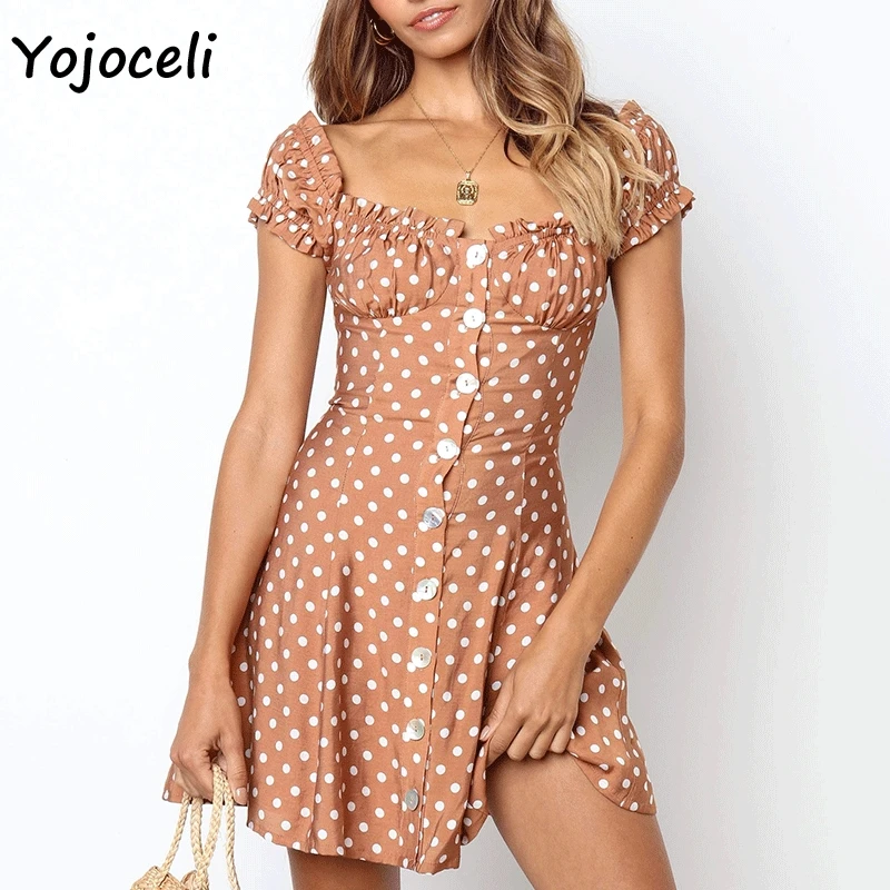 Yojoceli/2019 летнее плиссированное платье с открытыми плечами женское мини на