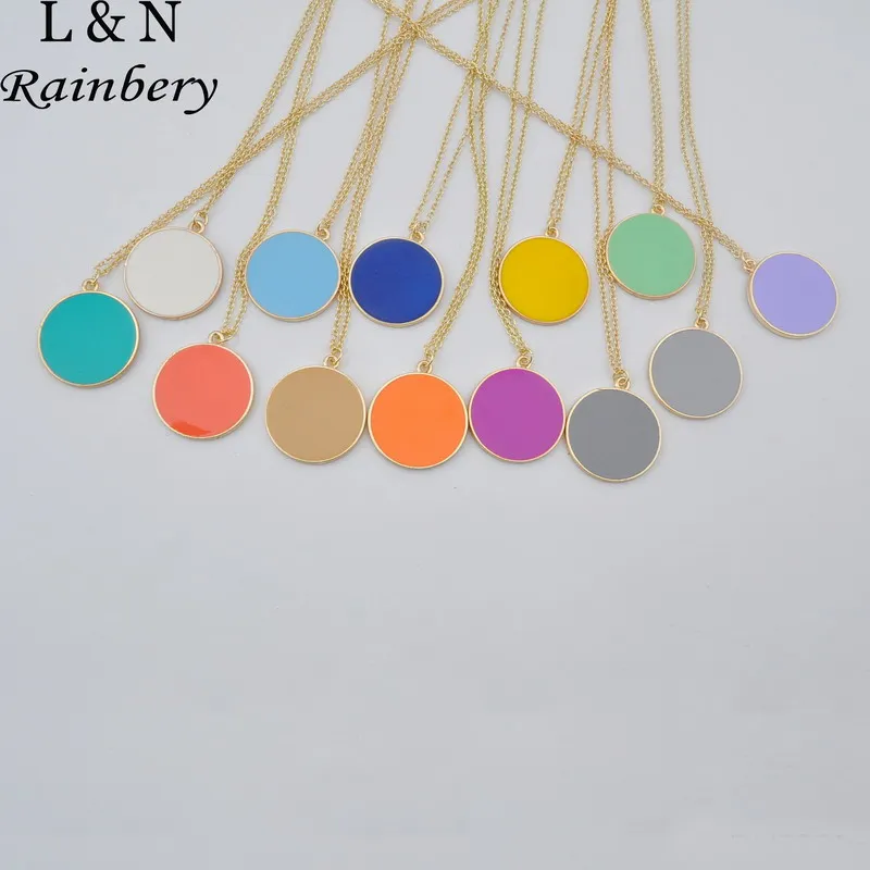 Новое Трендовое ожерелье Rainbery с мягкой эмалью колье подвеской в виде круга