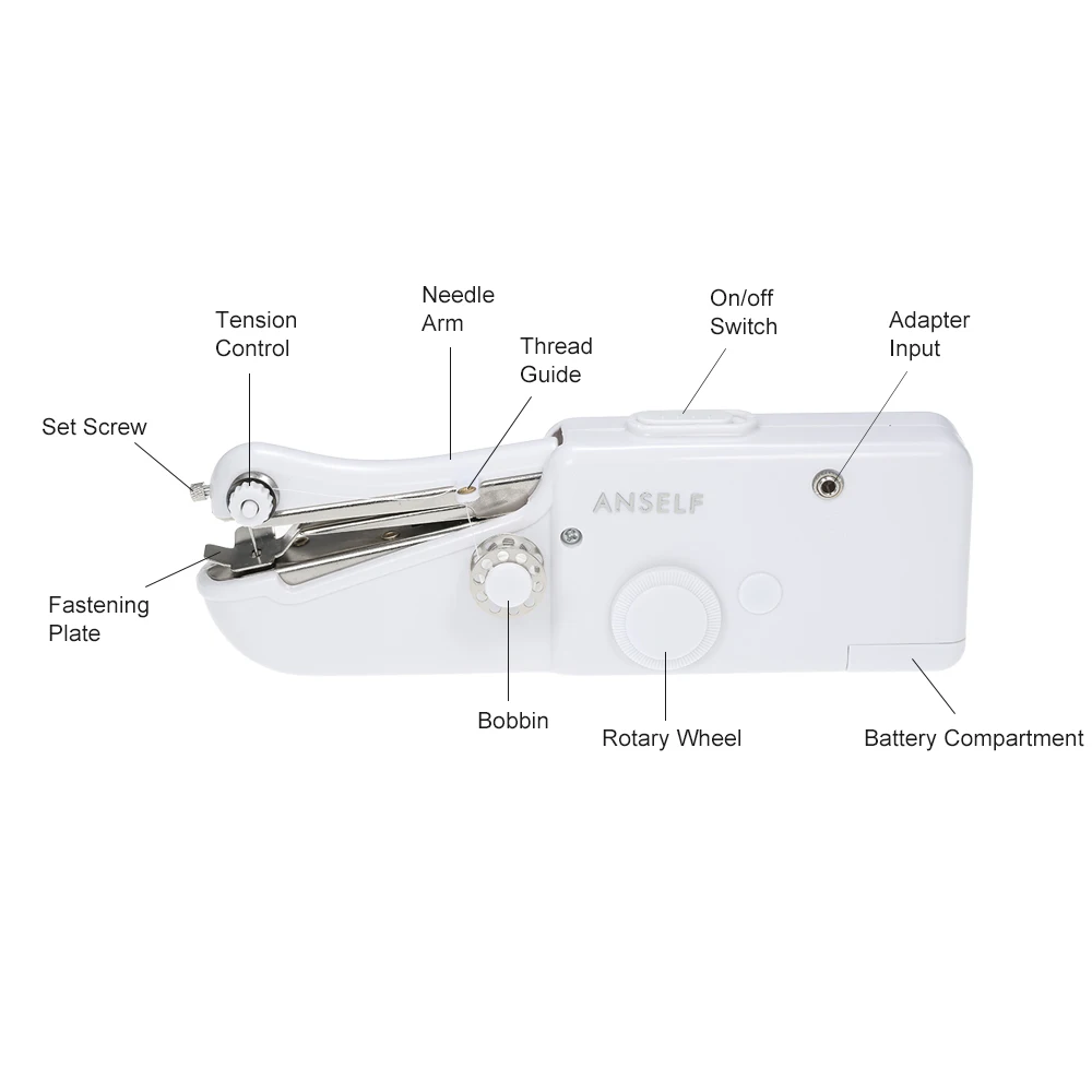 Ручная портативная электрическая швейная мини машина бытовой беспроводной
