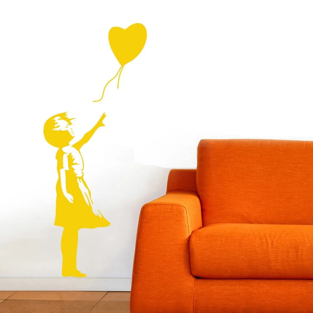 Banksy на стену Наклейка шарики в стиле-Бэнкси Виниловые Наклейки стены искусства