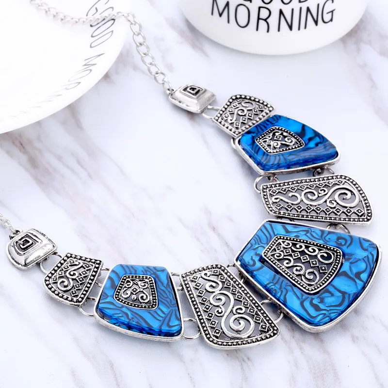 Модное ожерелье-чокер в богемном стиле винтажные ожерелья с посеребренными