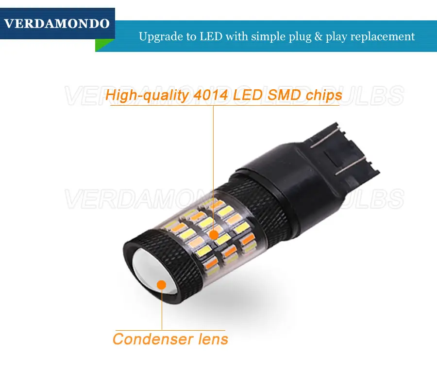 1157 BA15D 3157 T25 7443 T20 60 4014 SMD двойной цвет белый желтый Автомобильные светодиодные