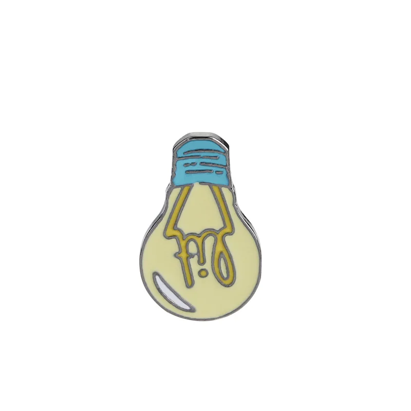High Quality Cartoon Brooch Cute Creative Light Bulb Badge Pin Good Friend Gift Wholesale Hijab Pins | Украшения и аксессуары