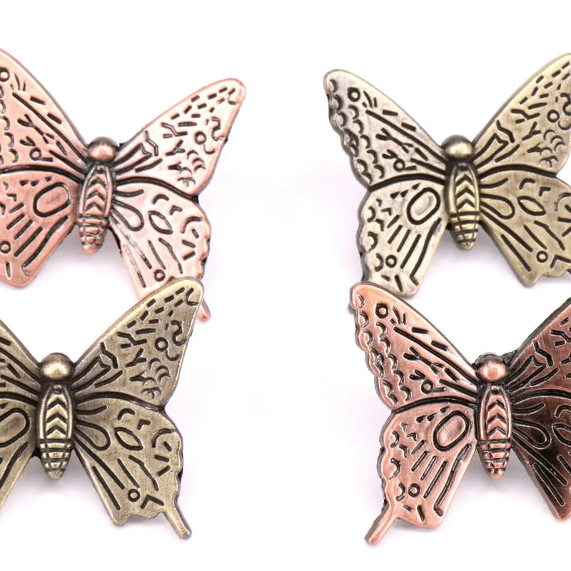 

8PCS Vintage Style Butterfly Drawer Knobs Cupboard Door Handles Pulls Kids Children Furniture Knobs Zinc Alloy Hardware 42mm