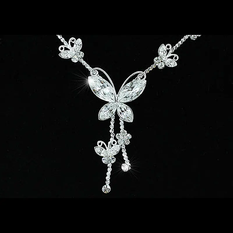 Комплект ювелирных изделий для свадебной вечеринки высокое качество ожерелье и