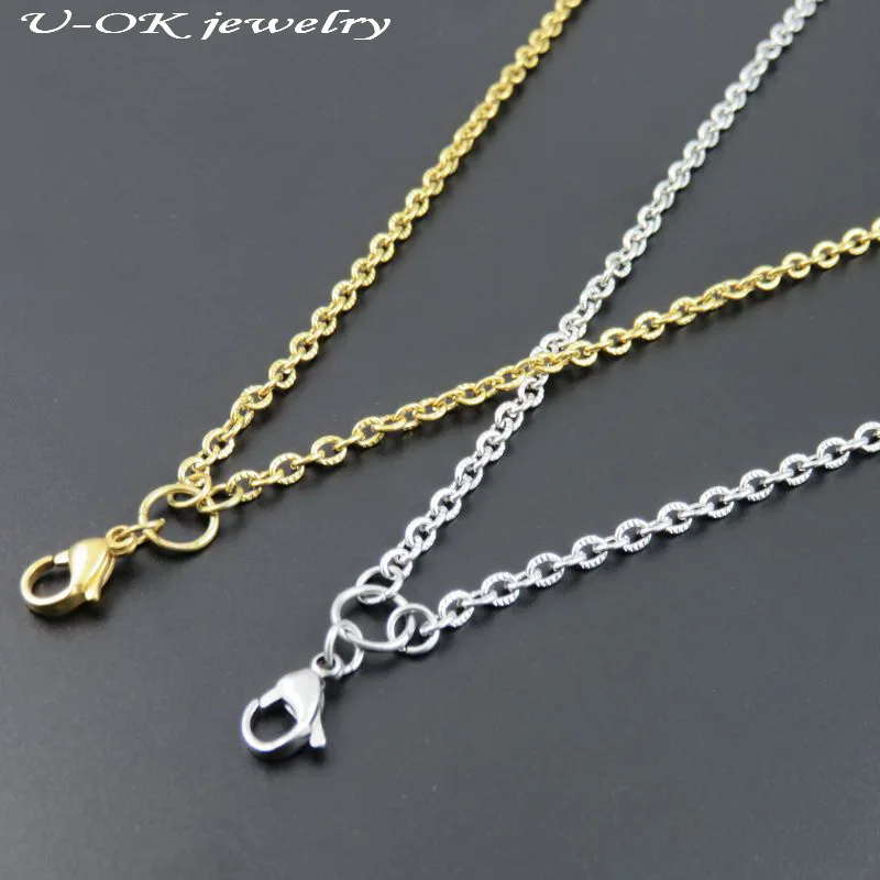 Золотистая плавающая цепочка медальон модная классическая из нержавеющей стали