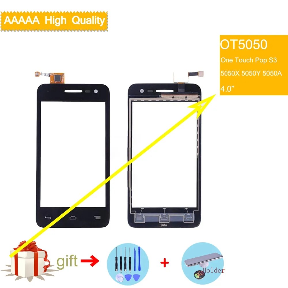 

For Alcatel One Touch Pop S3 OT5050 OT-5050 5050x 5050 Touch Screen Touch Panel Sensor Digitizer Front Glass Touchscreen NO LCD
