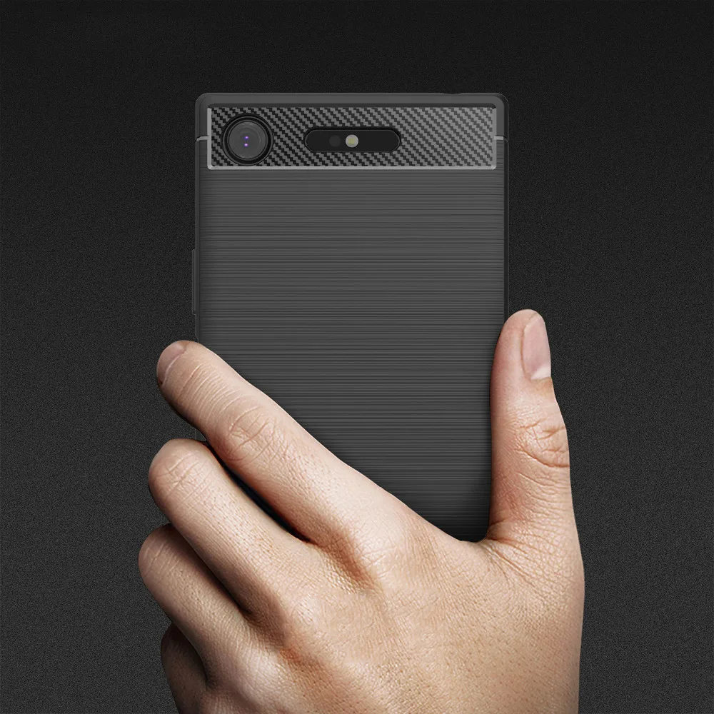 Компактный чехол для sony Xperia XZ1, простой матовый Силиконовый чехол-накладка из углеродного волокна для sony Xperia 1, 5, 10 Plus