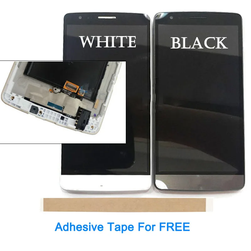 

White Black Color For LG G3 Mini D725 LCD Display With Touch Screen Sensor Glass Digitizer Assembly With Frame With Tape