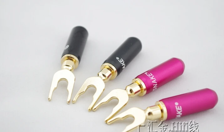 

GOLD SNAKE / loafing speaker cord Speaker Y fork U-HIFI audio amplifier banana plugs 50PCS