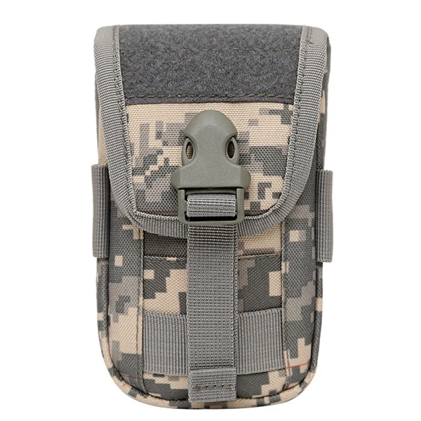 ACU Тактическая Сумка Molle Compact EDC utile Gadget, поясная сумка с кобурой для сотового телефона и слотами для карт для телефона 4-5,7 дюймов - Цвет: ACU