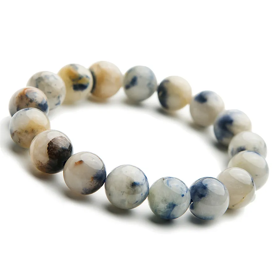 Подлинная натуральная Dumortierite Синий Rutilated Кварц Кристалл стрейч Женщины Мужчины