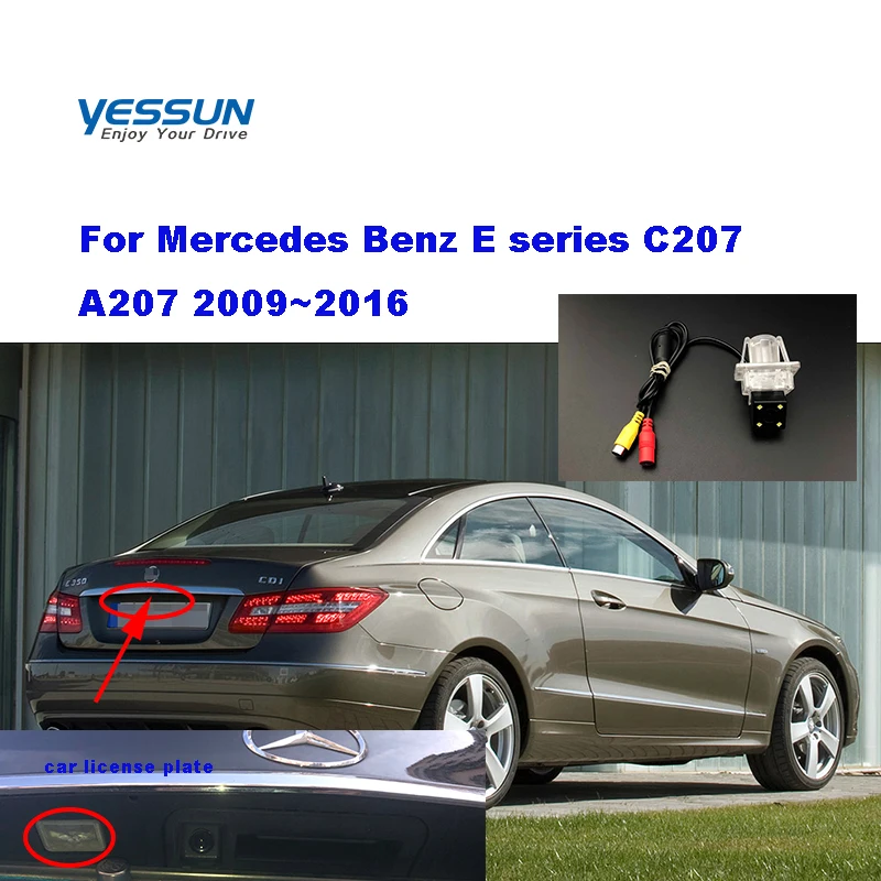 Автомобильная камера заднего вида Yessun для Mercedes Benz серии E C207 A207 2009 ~ 2016 HD ночного