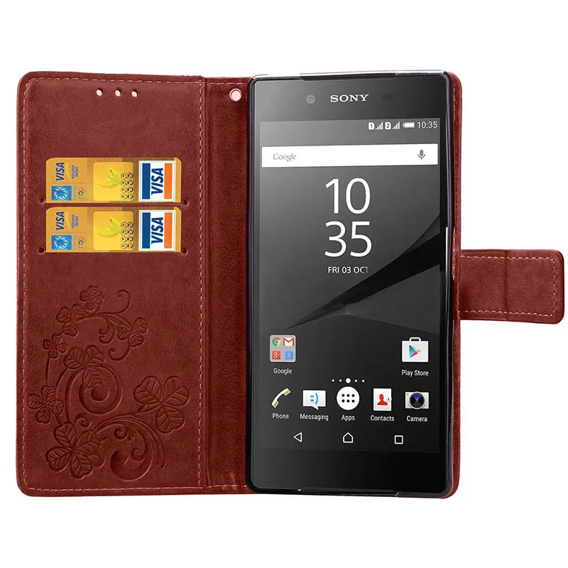 Чехол для телефона Sony Xperia Z5 Z4 Z3 Z2 X XZ1 XZ2 компактный кожаный чехол книжка L1 X1 XA XA1 XA2