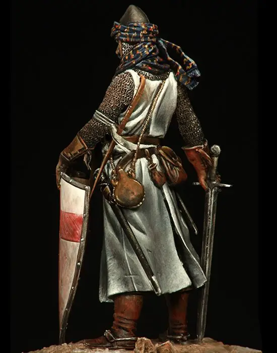 Масштаб 1/24 фигурка из смолы Templar Knight 75 мм|Наборы для сборки моделей| |
